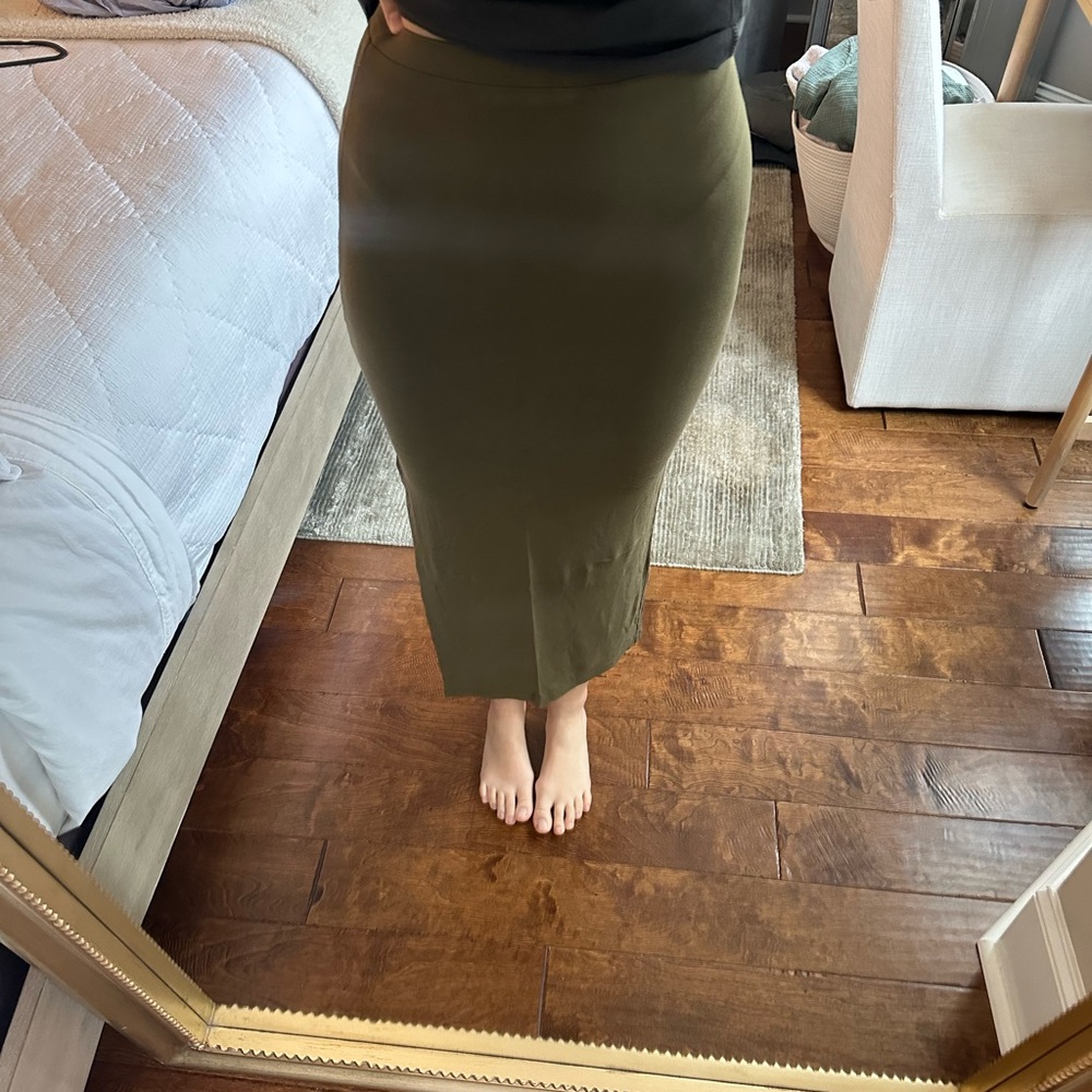 ASOS Olive Green Maxi Skirt - Picture 5 of 6